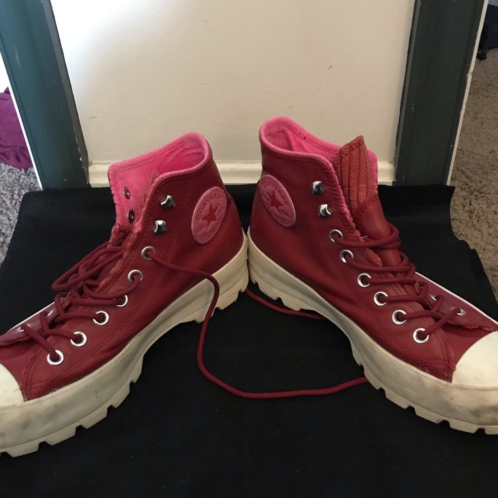 Red High Top Converse